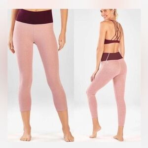 Fabletics Pink and Burgundy Leggings